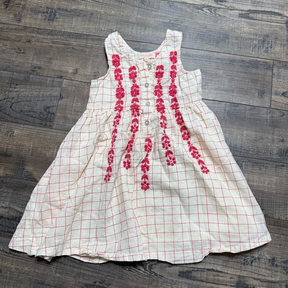 Pink Chicken Other - Pink Chicken Cream Pink Florak Embroidery Dress